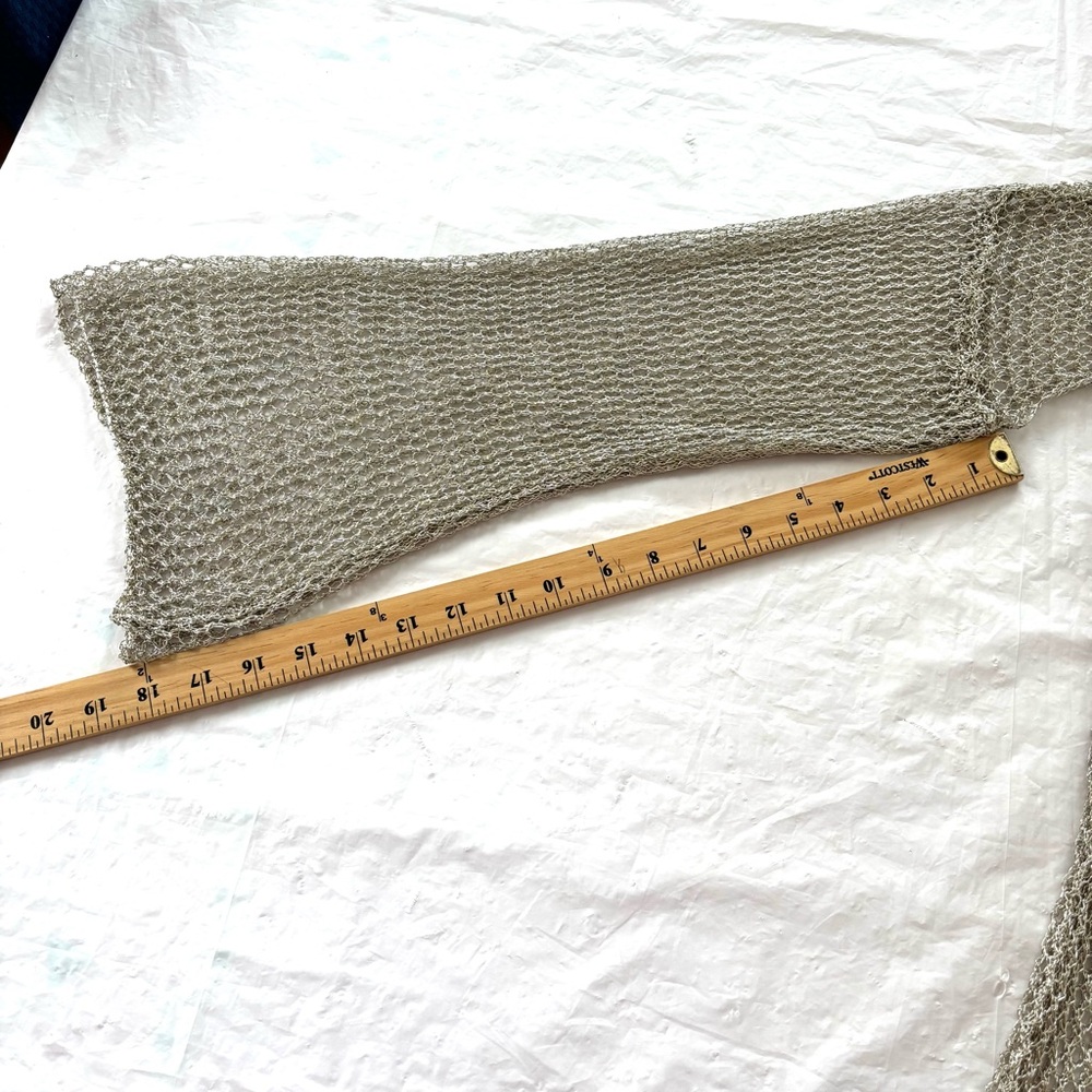 Meshki Silver Hilton Diamanté Mesh Crop Top SZ S Worn Once - Picture 10 of 12